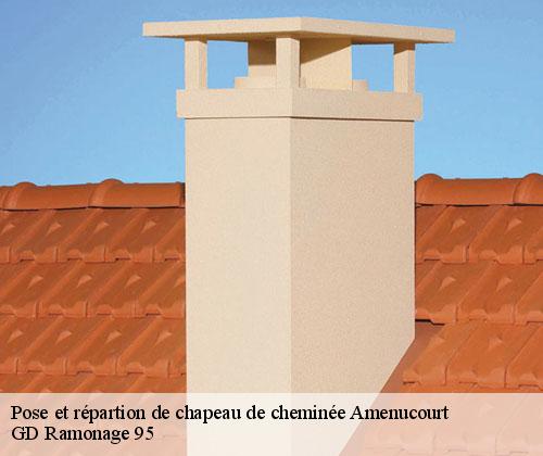 Pose et répartion de chapeau de cheminée  amenucourt-95510 GD Ramonage 95